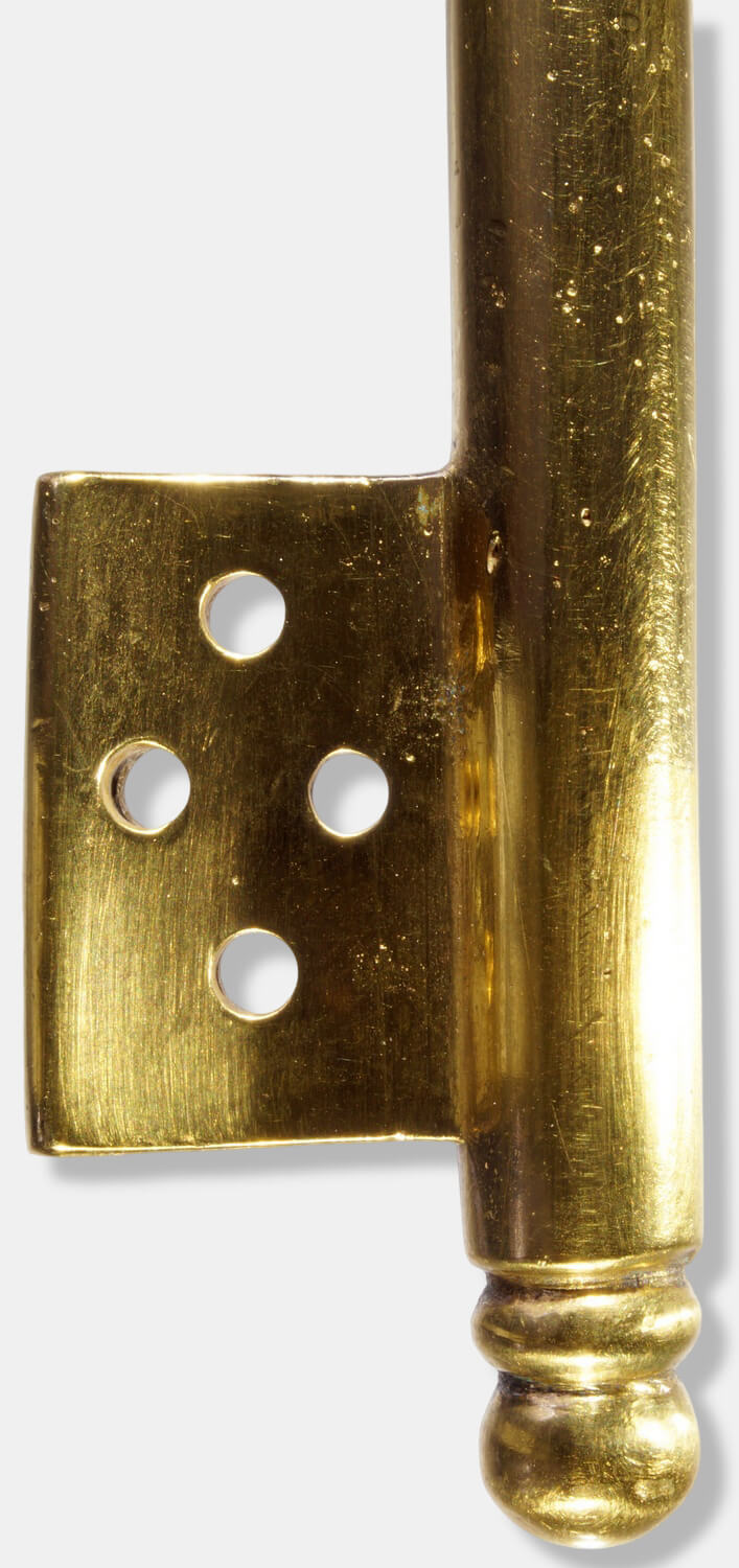 Nahaufnahme des verzierten Schlüsselbarts und des Abschlusssegments am Ende des Schlüsselhalms eines bayerischen Kammerherrenschlüssels